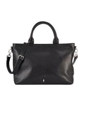 Black large leather women's handbag TORES-1158-9I(Z26), front product view on a light background.