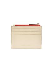 Small women's leather wallet in cream color PORES-0946F-16(W25) - front view of the wallet on a white background.