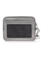 Small silver leather wallet with chain PORES-0873-92(Z23)-02