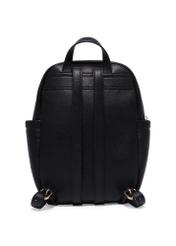 Black women's imitation leather backpack TOREC-1246-9I(Z26) - product view from the back, on a white background.