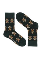 Men's green Christmas socks SKAMT-0158A-8C(Z26), front product view on white background.