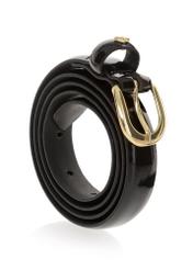 Black thin leather belt for women PASDS-0281-99(Z23)-02