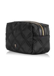 Black quilted women's cosmetic bag TOREN-0282-99(W24)-02