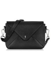 Black leather women's messenger bag TORES-0965A-99(Z24)-02