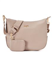 Beige women's hobo-style handbag TOREC-0829 A-80(Z 25), product view from the front on a white background.