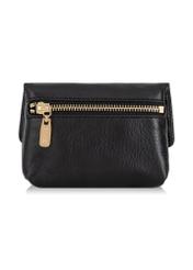 Small black leather wallet with chain PORES-0883-99(Z23)-03