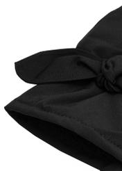 Black women's winter gloves REKDT-0035-99(Z25) - close-up of detail on white background.