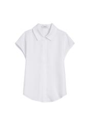 White women's shirt KOSDT-0189-0A(W26), front product view, on white background.
