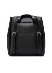 Black medium women's backpack TOREC-1132-99(W26) - product view from the back, on a white background.