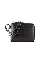 Men's black leather wallet PORMS-0633-99(W25), front product view on white background.