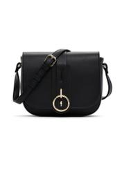 Black women's messenger bag TOREC-0627E-99(Z25), front product view on white background.