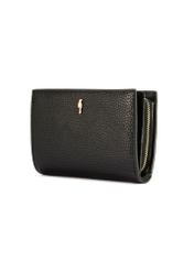 Medium black women's wallet with RFID protectionPORES-0823RFID-9I(Z26), diagonal product view on white background.