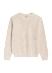 Beige women's sweater SWEDT-0238-81(Z25), product view from the front on a white background.