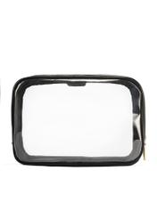 Large two-piece women's cosmetic bag TOREC-0874A-99(Z25), product view from the back without the small cosmetic bag on a white background.