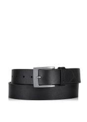 Men's black leather belt PASMS-0245-99(Z23)-01