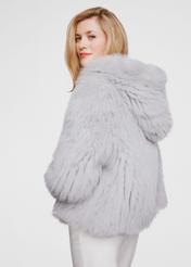 Gray natural women's fur coat FUTDF-0105-5460(Z24)-04