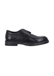 Men's black leather shoes BUTYM-0565-99(Z26), side view of the product on a white background.