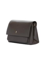 Black leather shoulder bag TORES-1317-99(Z26), diagonal product view on a light background.