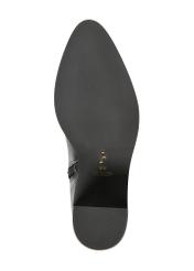 Black leather women's ankle boots BUTYD-1213-99(Z25)
