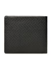 Black leather men's wallet with logo PORMS-0665-99(Z25)
