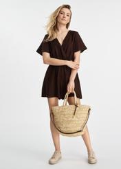 Straw women's shopper bag TOREC-0939A-25(W25)