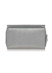 Women's silver leather wallet PORES-0801B-92(W23)-02