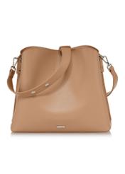 Beige women's shopper bag TOREC-0862A-81(Z24)-04