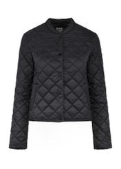 Black women's quilted jacket KURDT-0599-99(Z25), front product view on white background.