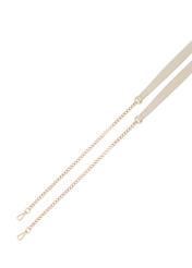 Cream women's handbag made of imitation leather TOREC-1311-0B(Z26), view of the product strap on a white background.