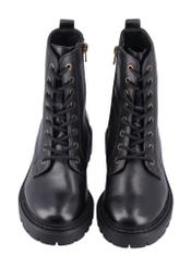 Black women's ankle boots BUTYD-1192-99(Z26), front product view on white background.