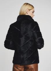 Women's short fur coat with stand-up collar FUTDF-0086-1170(Z21)-04