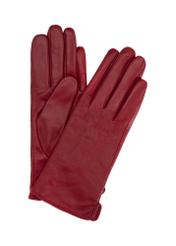 Women's red leather gloves REKDS-0001-41(Z23)-01