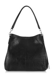 Women's black leather shopper TORES-0636C-99(Z23)-04