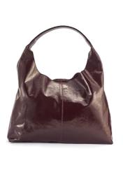 Large burgundy leather women's handbag TORES-1179-49(Z25), product view from the back on a white background.