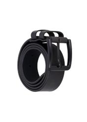 Black men's leather belt PASMS-0287-99(Z26), angled product view on a white background.