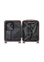 Small suitcase on wheels WALPC-0015-5B-19(W26), product view inside on white background.