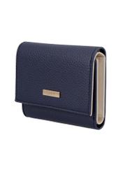 Dark navy blue medium women's wallet POREC-0440-7E(Z26), diagonal product view on white background.