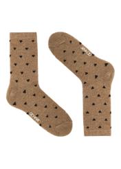 Set of beige women's socks ZESDT-0033-81(Z25), view of the second part of the product in the packaging on a white background.