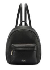 Black spacious women's backpack TOREC-1089-99(Z25), product view from the front on a white background.