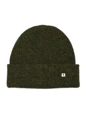 Women's olive wool blend hat CZADT-0201-8E(Z26), front product view on white background.