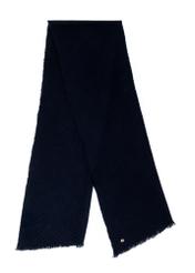 Light navy blue women's scarf SZADT-0179A-69(Z25), product view from the front on a white background.-02