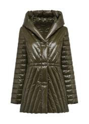 Quilted olive women's jacket KURDT-0524-57(Z24)-03