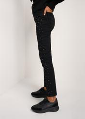 Black jeans with rhinestones for women JEADT-0007-99(Z22)-02