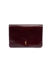 Burgundy women's wallet PORES-1020-4E(Z26), front product view on a light background.