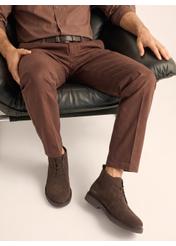 Dark brown suede men's ankle boots BUTYM-0545-1I(Z26)