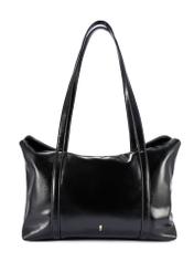 Black women's shopper bag TOREC-1206-9F(W26) - front product view, on white background.