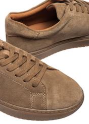 Dark beige leather sports shoes BUTYM-0503-82(W25)-07