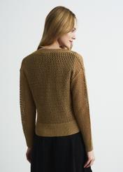 Sweter zapinany ażurowy damski SWEDT-0158-82(W22)-04