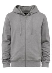 Gray men's zip-up hoodie BLZMT-0065-66(Z24)-04