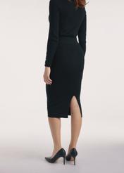 Black women's midi skirt SPCDT-0094-99(Z24)